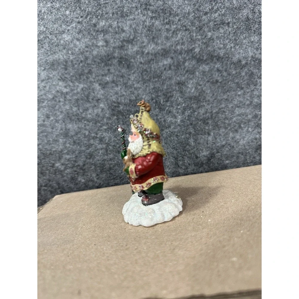 Christopher Radko Woodland Winds Frosty Leaf Santa Christmas‎ Ornament
